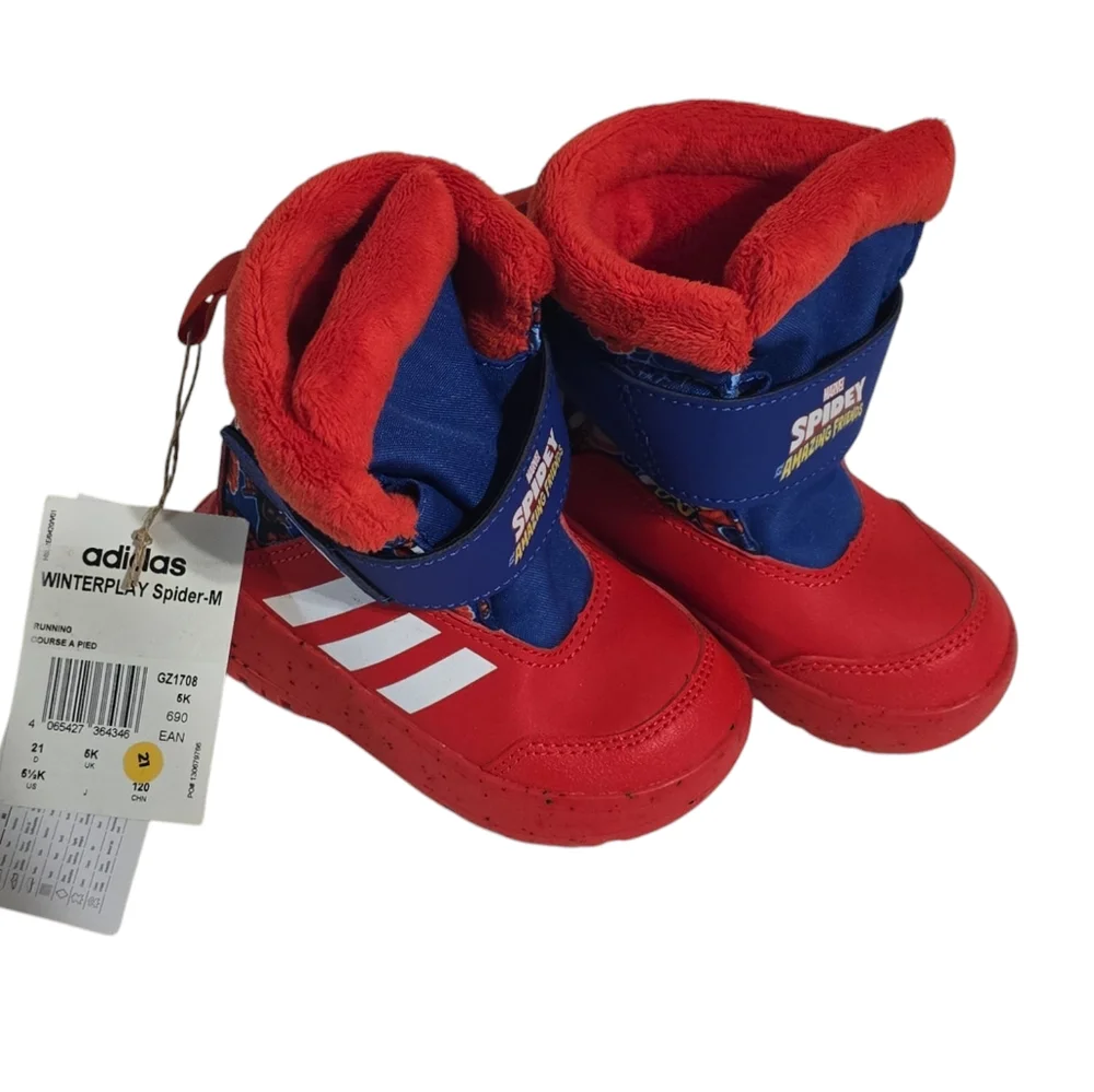 New Adidas Marvel Spiderman Unisex boots Size 5.5